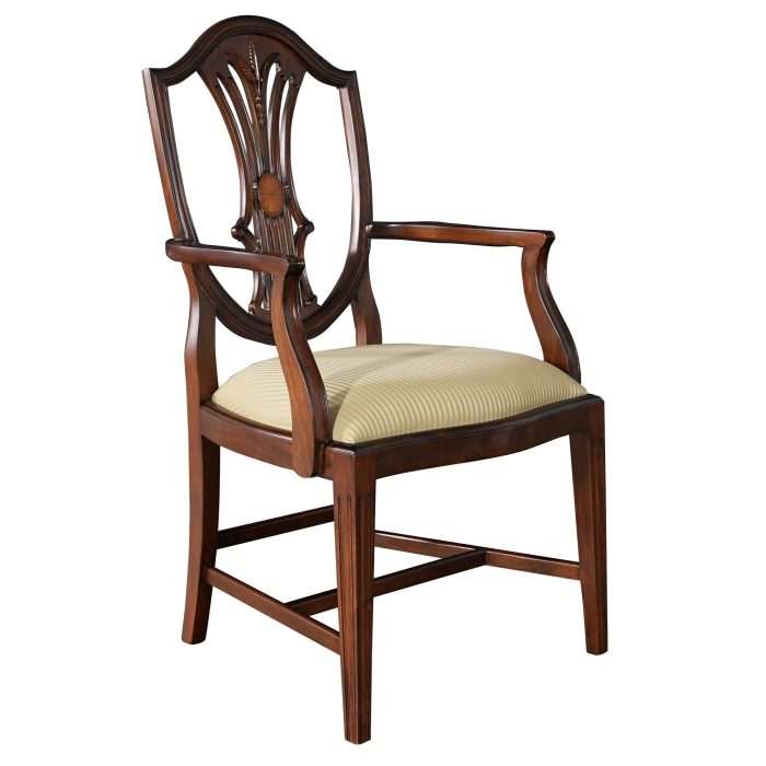 Inlaid Shield Back Arm Chair