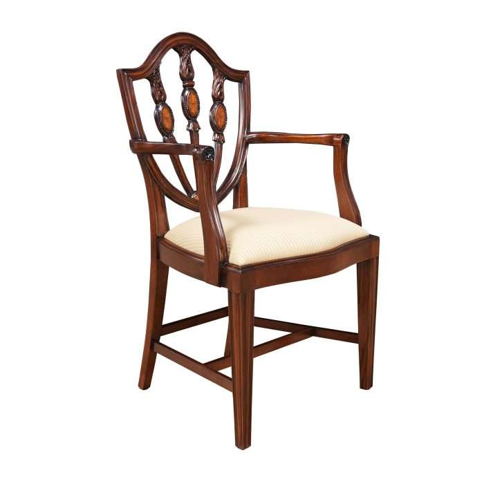 Inlaid Shield Back Arm Chair