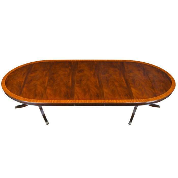 Long Oval Mahogany Dining Table