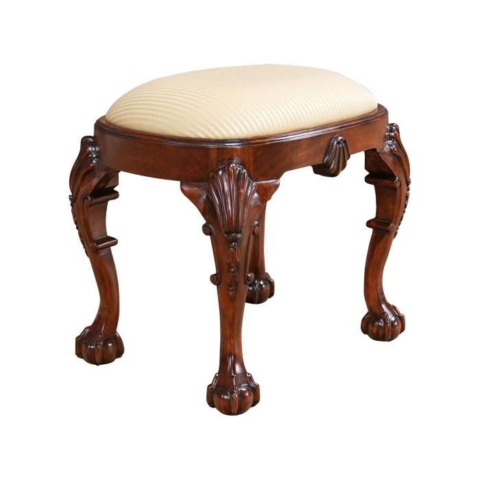 Oval Mahogany Chippendale Bench