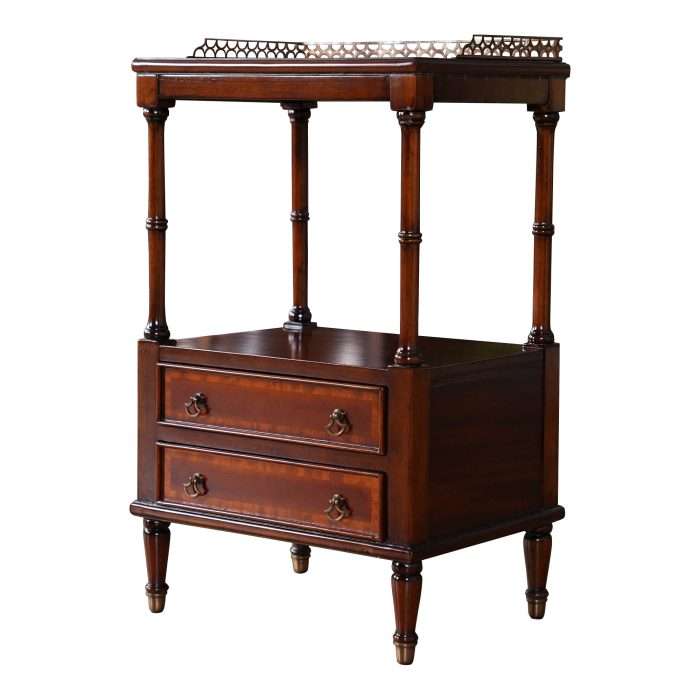 Two Drawer End Table
