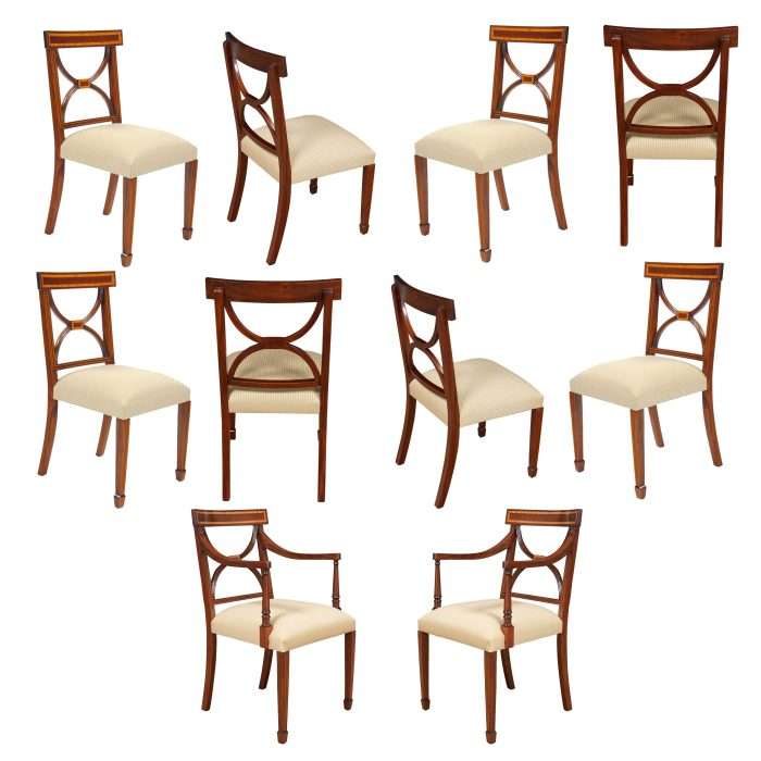 Sheraton Inlaid Mahogany Chairs