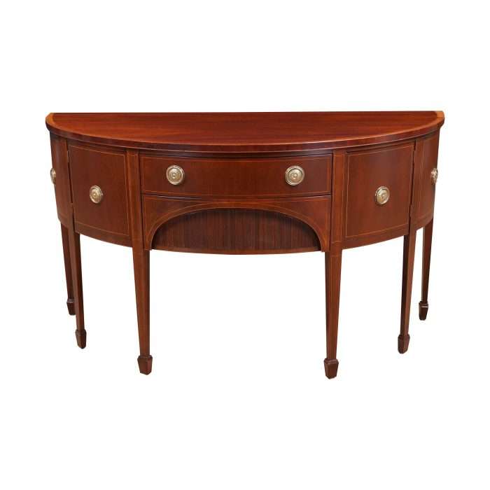 Vintage Demi Lune Baker Mahogany Sideboard