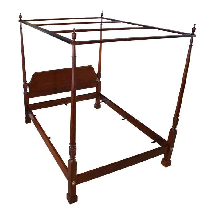 Baker Queen Size Mahogany Poster Bed