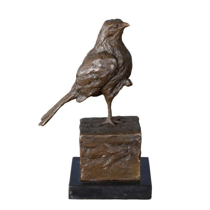 Bronze Sparrow on Marble Base