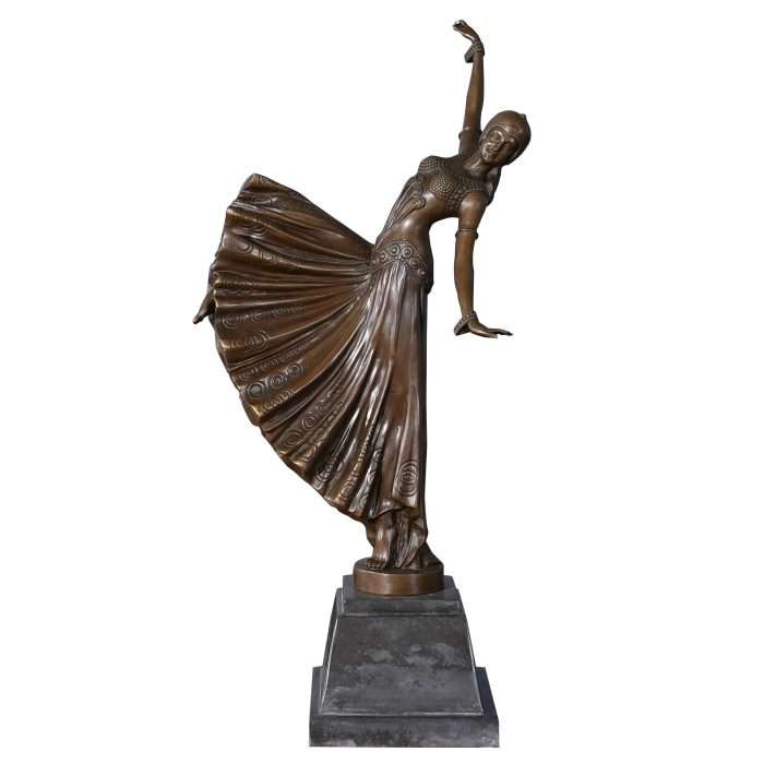 Bronze Dancer on Marble Base