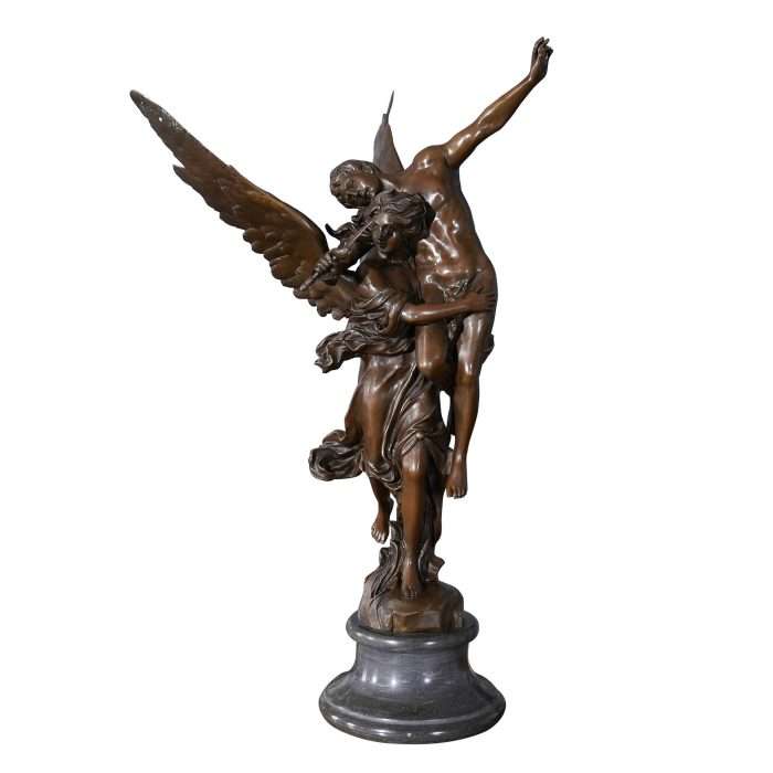 Bronze Fallen Soldier on Marble Base