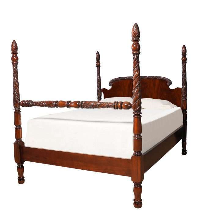King Size Mahogany Poster Bed