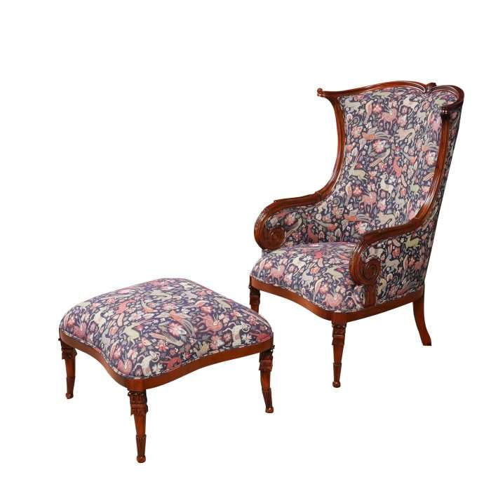 American Fireside Chair and Ottoman