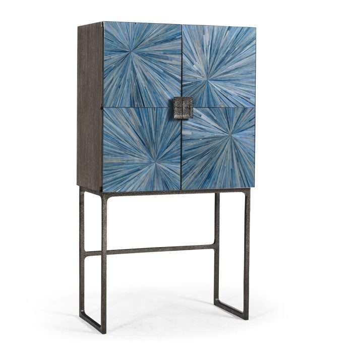 Jonathan Charles Sapphire Bar Cabinet