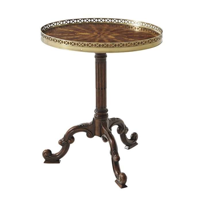 Radiating Parquetry Accent Table