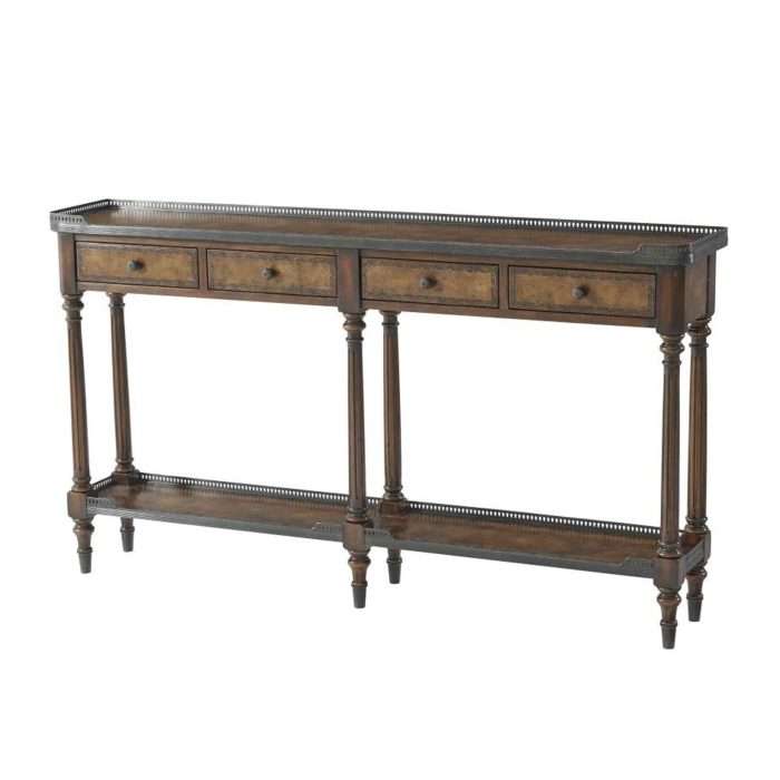 The Louis XVI Leather Console Table